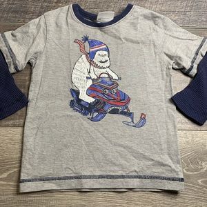 Hanna Andersson yeti long sleeve shirt, Sz 4